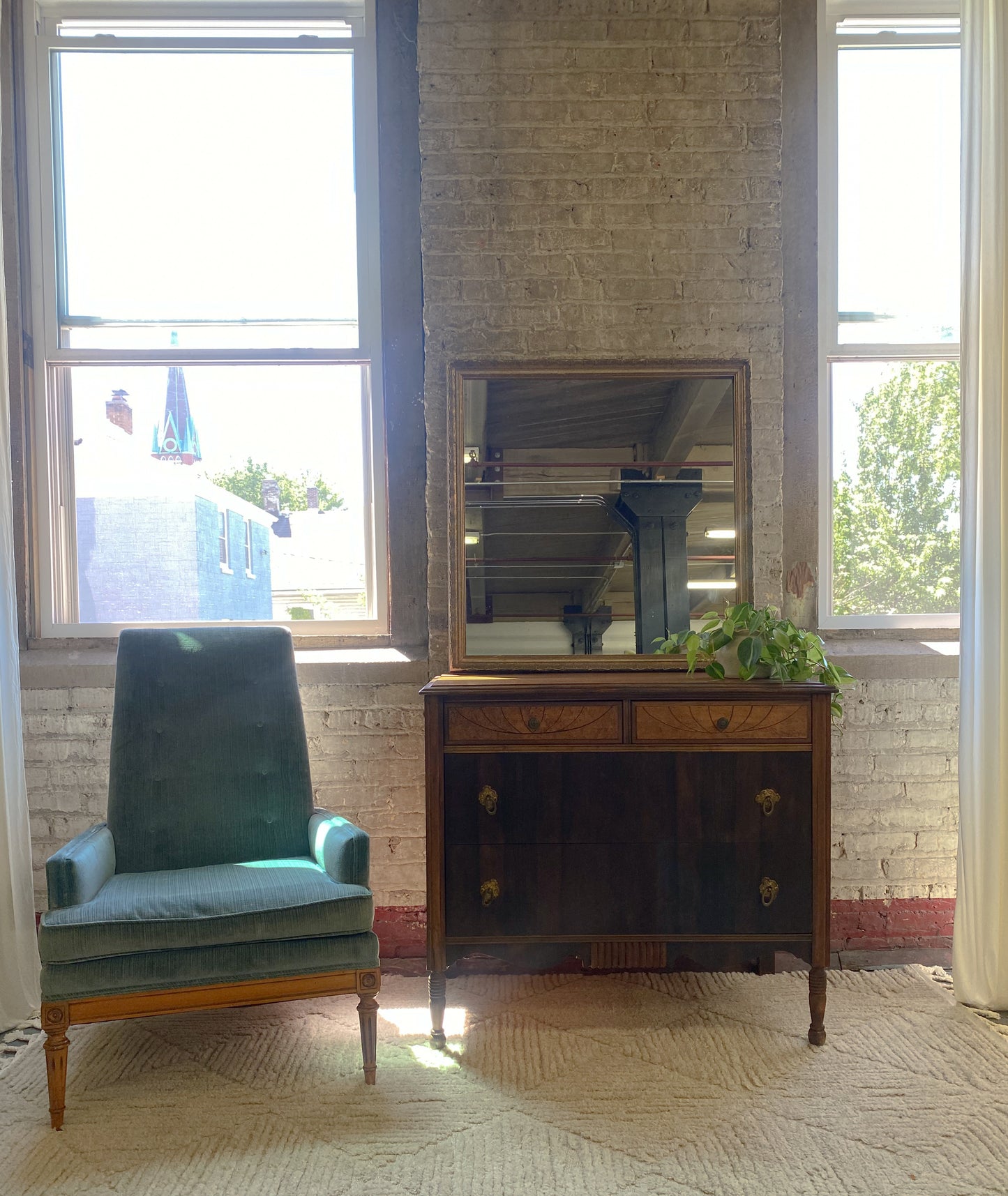 Antique Plaster Mirror