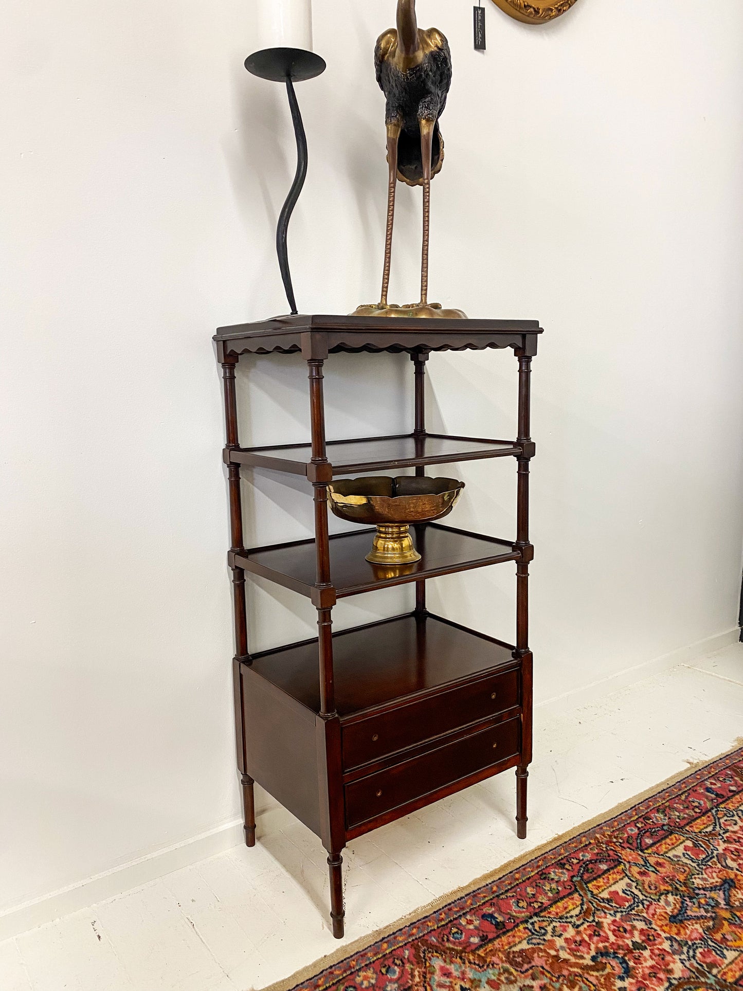 1940's Antique Mahogany Etagere