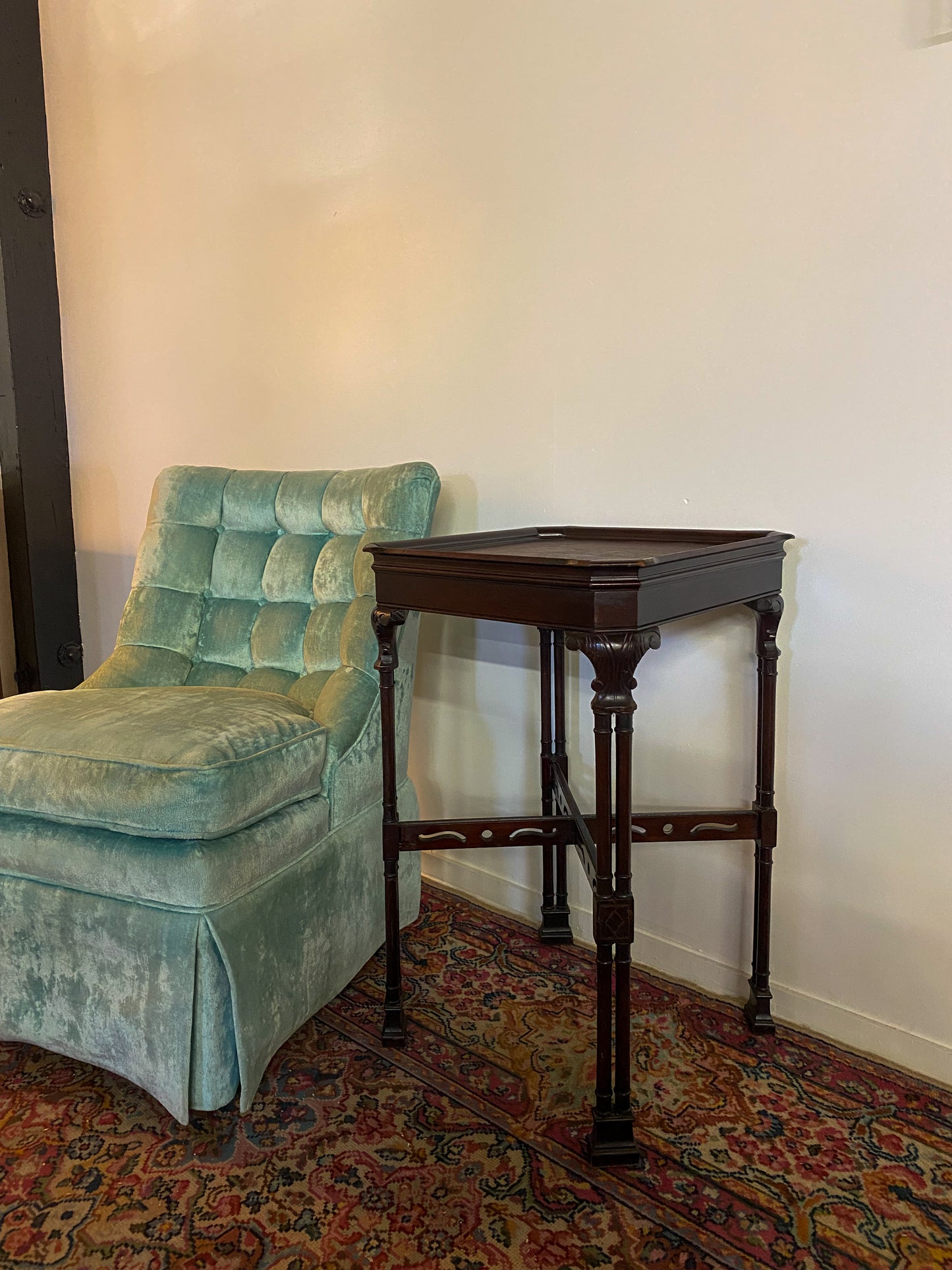 Antique Cherry Wood Side Table