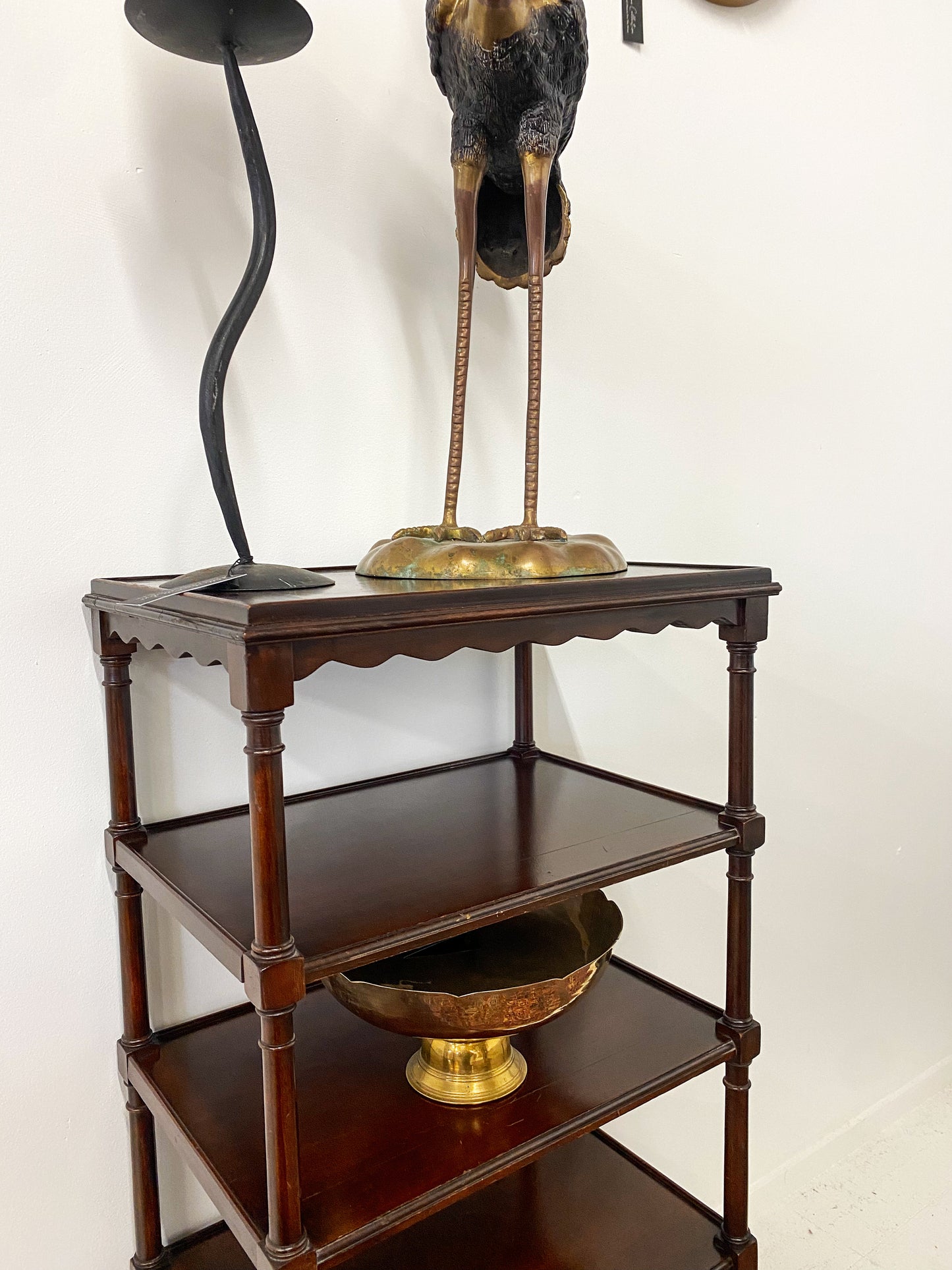1940's Antique Mahogany Etagere