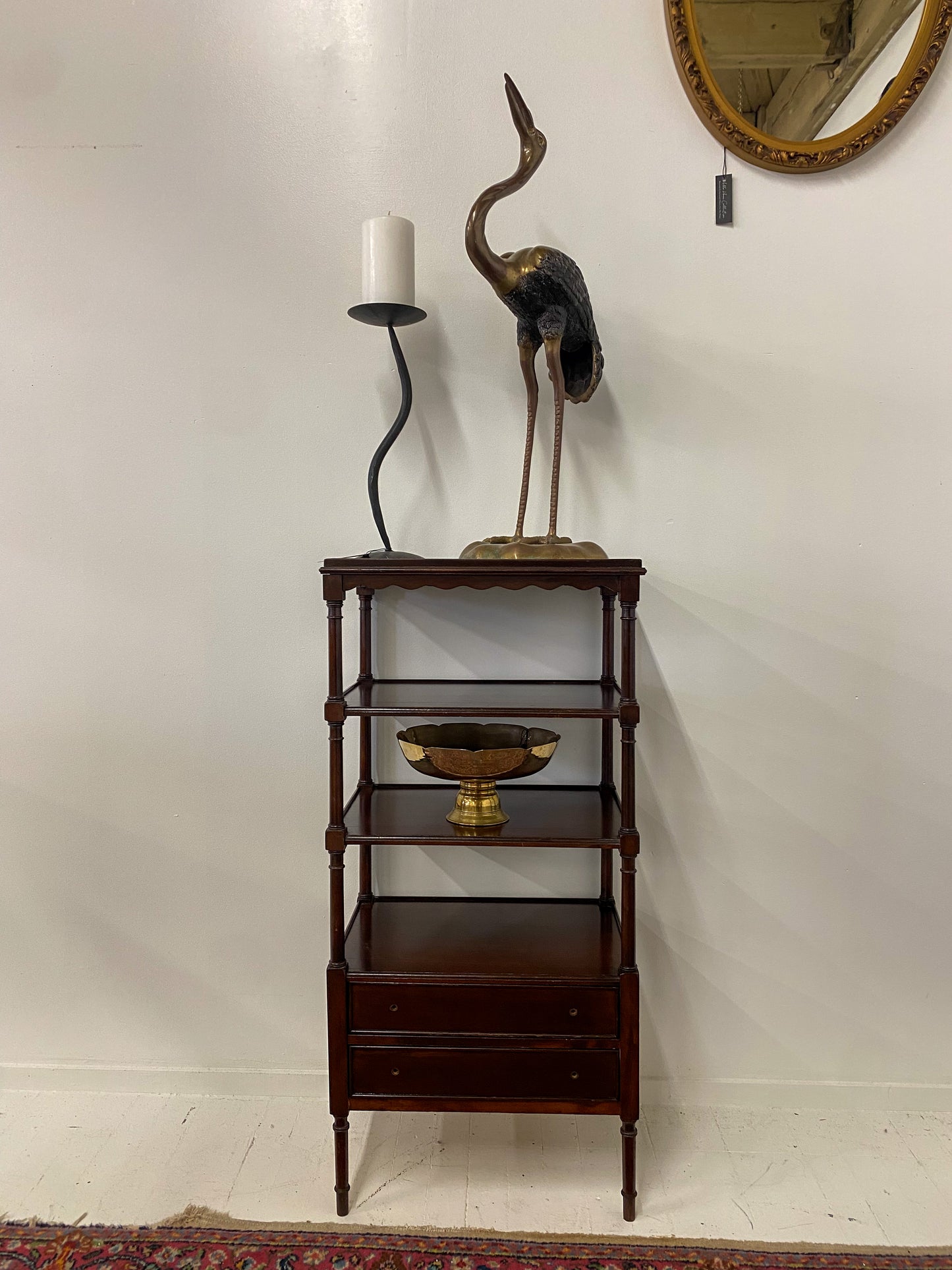 1940's Antique Mahogany Etagere