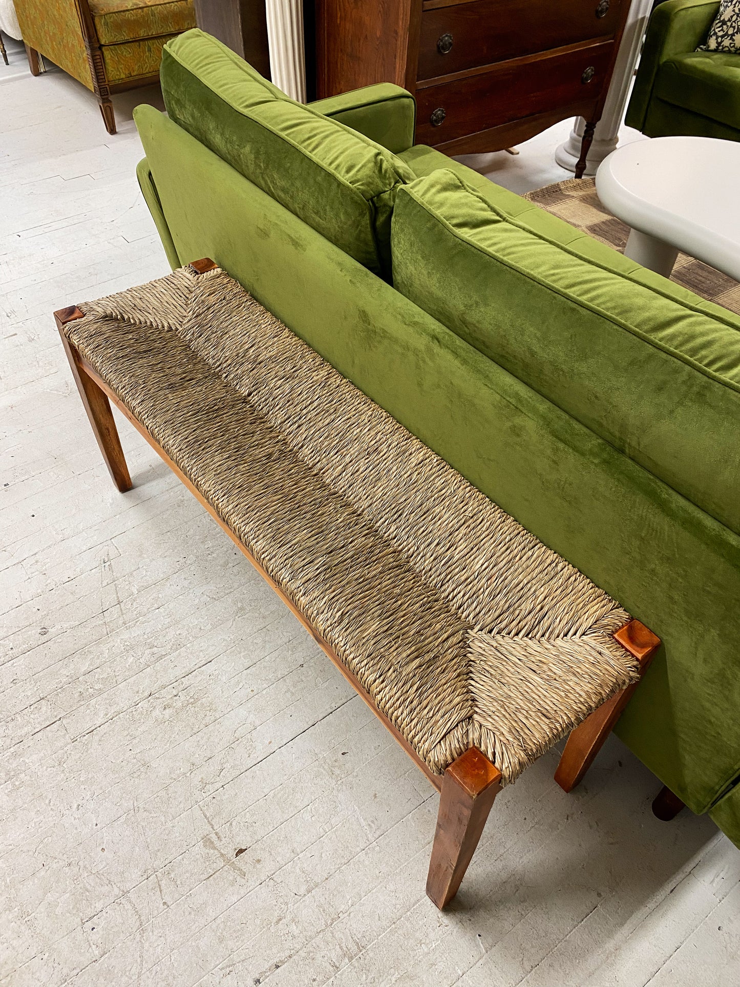 Jute & Wood Bench