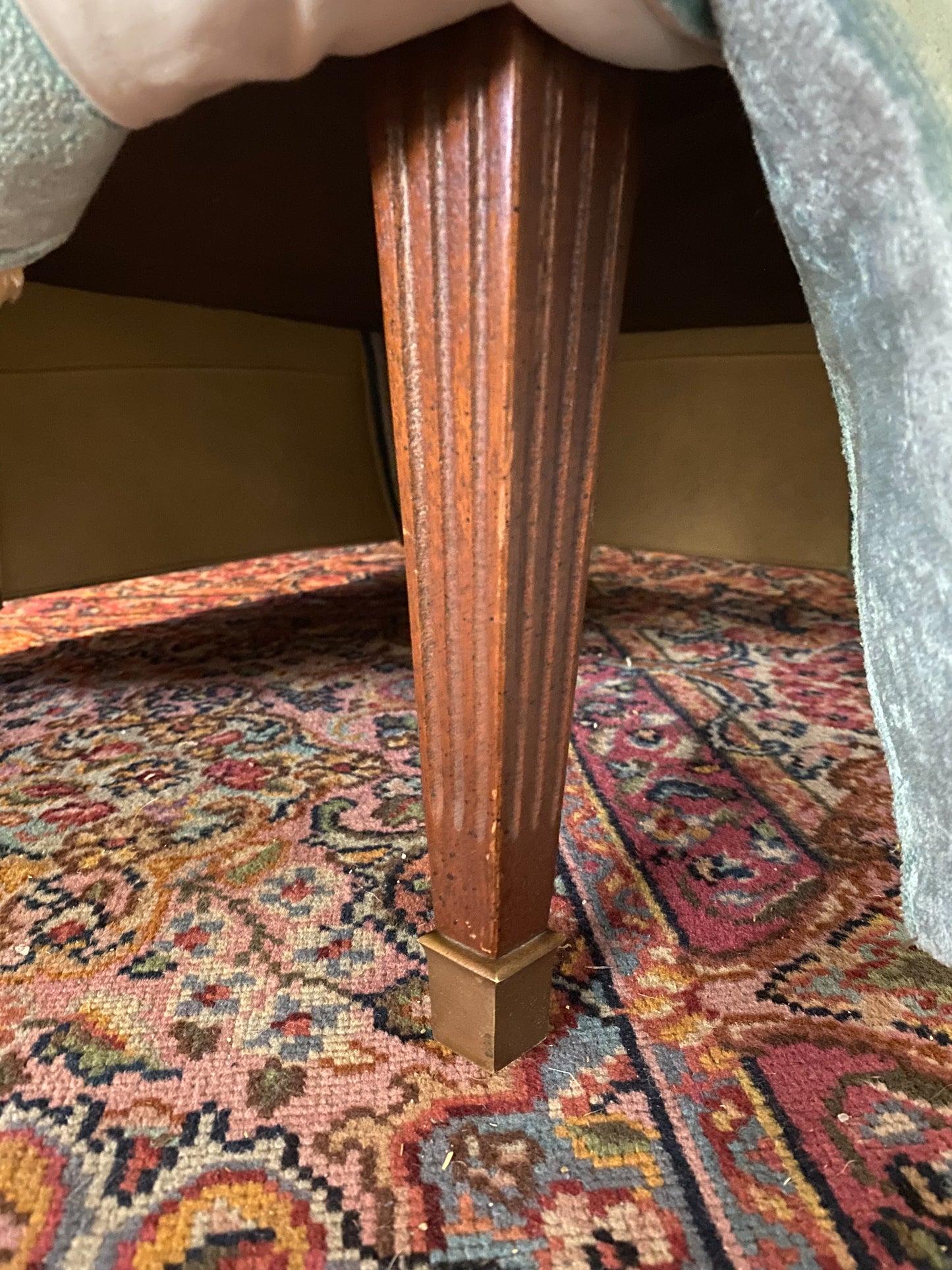 Sky Velvet Slipper Chair