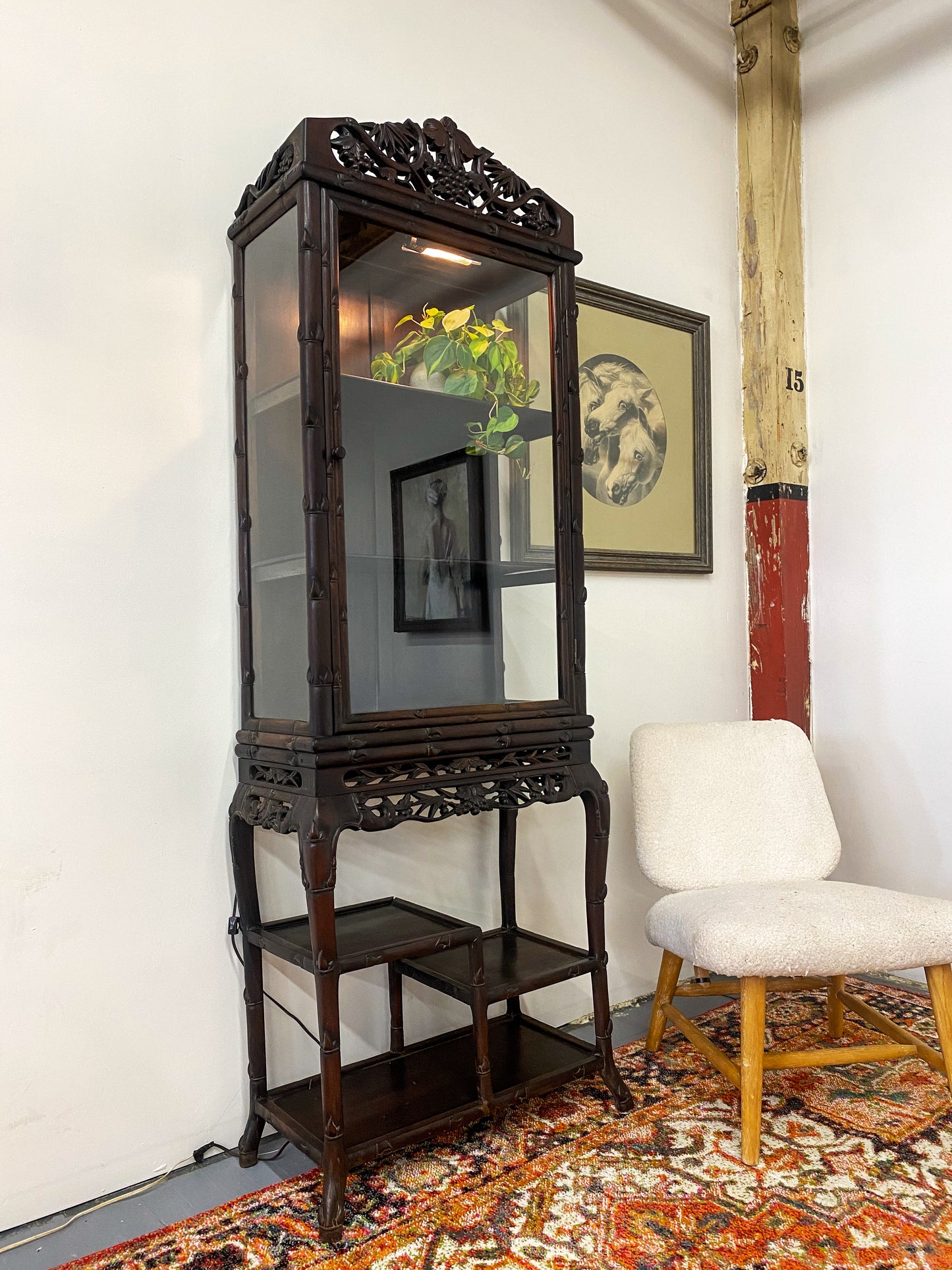 Antique Chinese Teakwood Display Cabinet