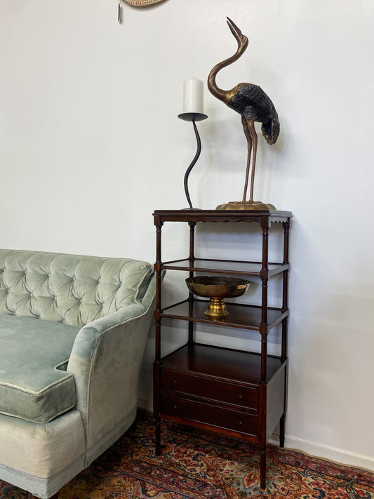 1940's Antique Mahogany Etagere