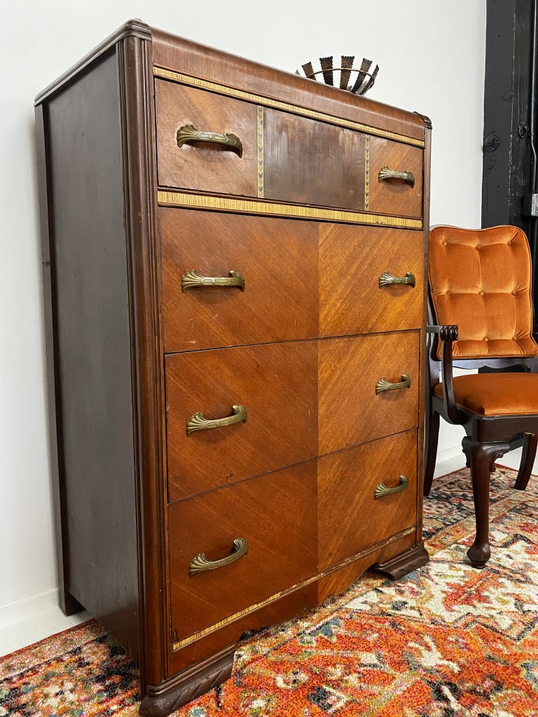 Four Drawer Waterfall Dresser Chest