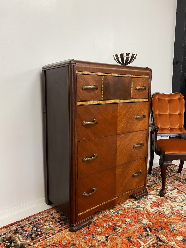 Four Drawer Waterfall Dresser Chest