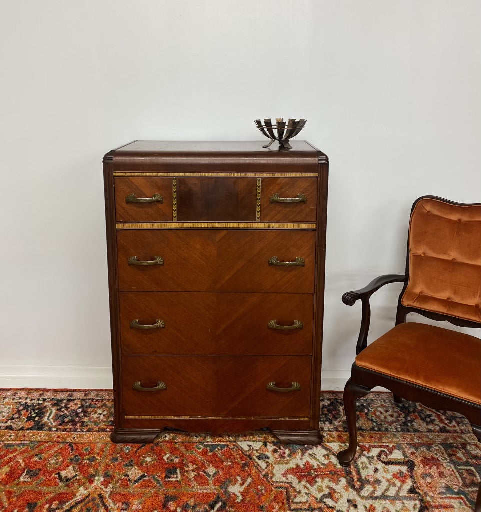 Four Drawer Waterfall Dresser Chest