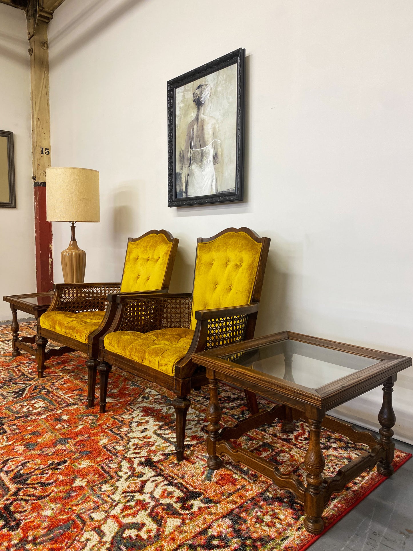 Solid Wood Cocktail Table Pair