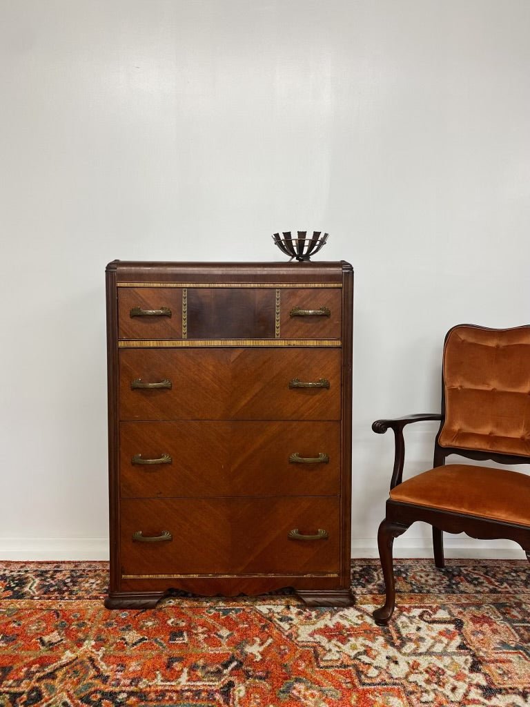 Four Drawer Waterfall Dresser Chest