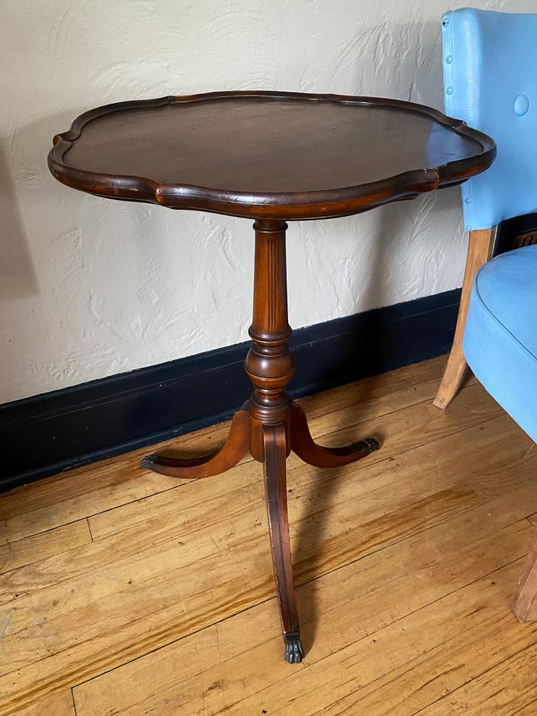 Antique Pedestal Side Table