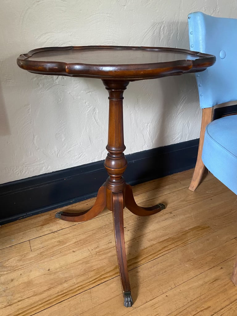 Antique Pedestal Side Table