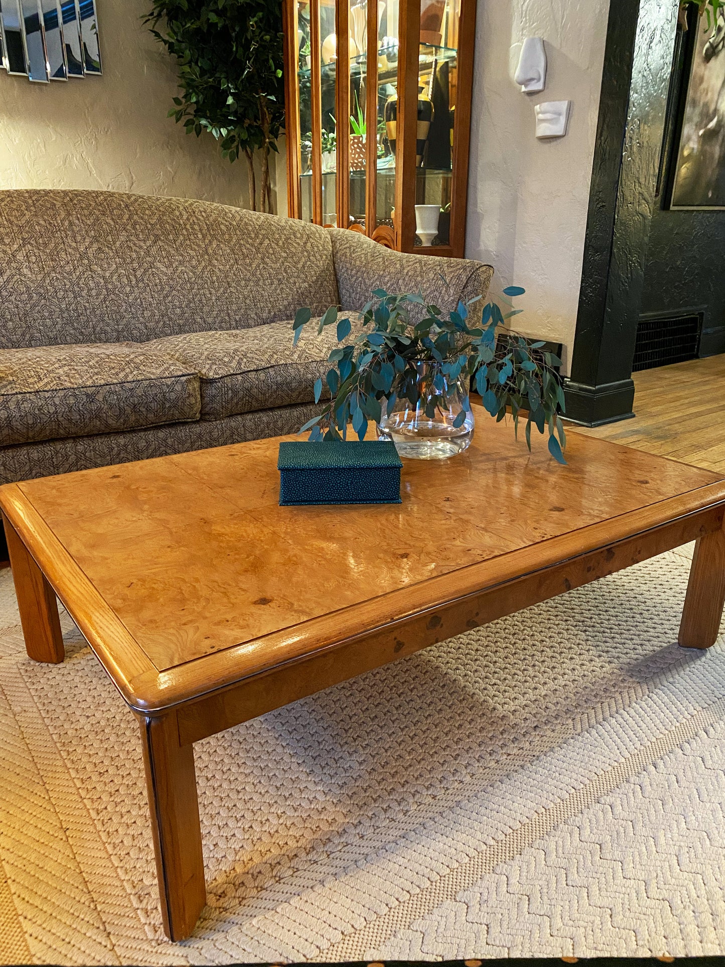 Lane Altavista Burl Coffee Table with Metal Inset