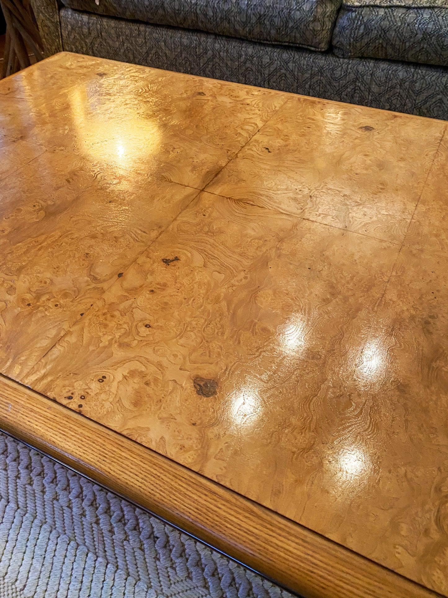 Lane Altavista Burl Coffee Table with Metal Inset