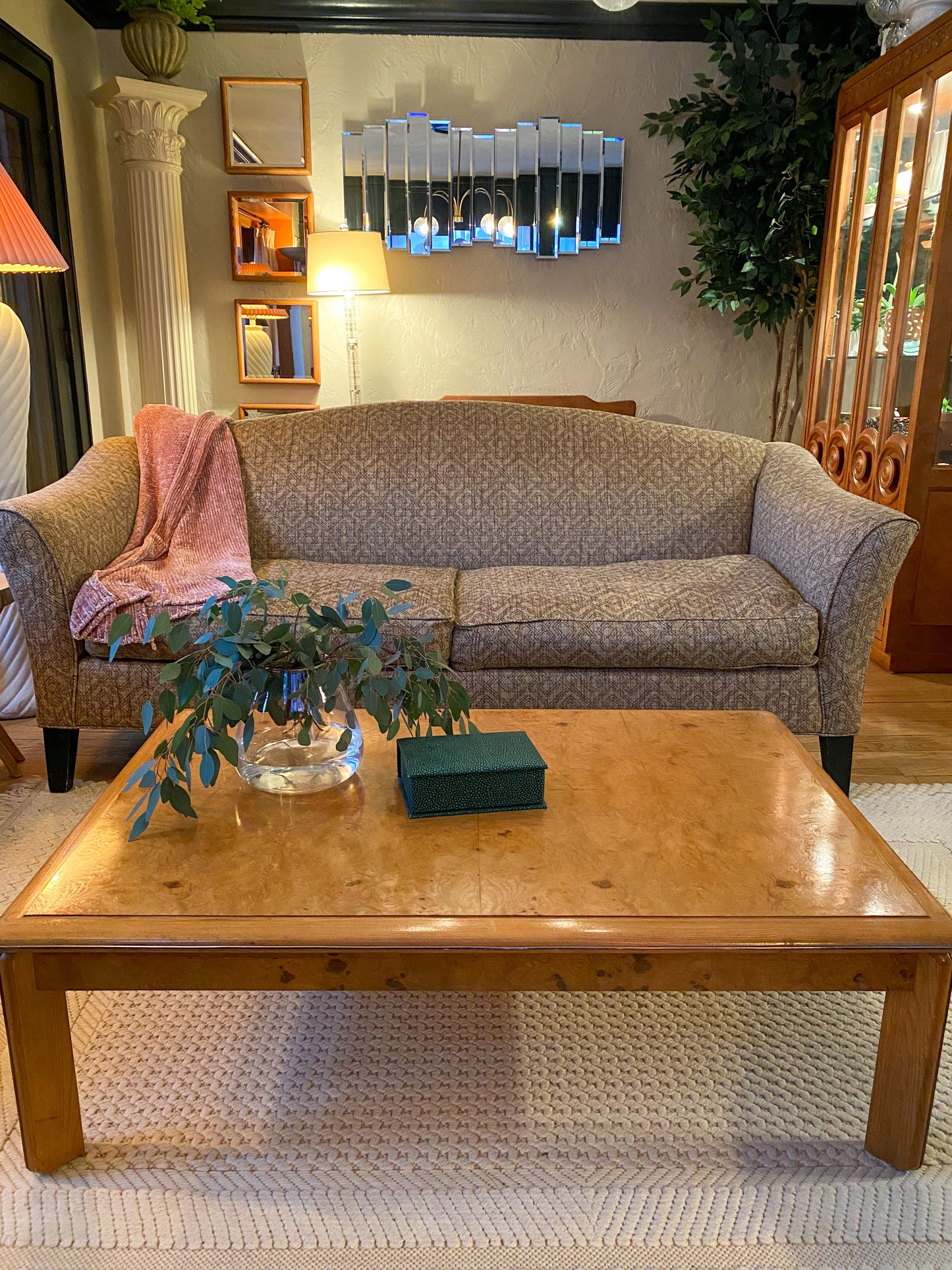 Lane Altavista Burl Coffee Table with Metal Inset